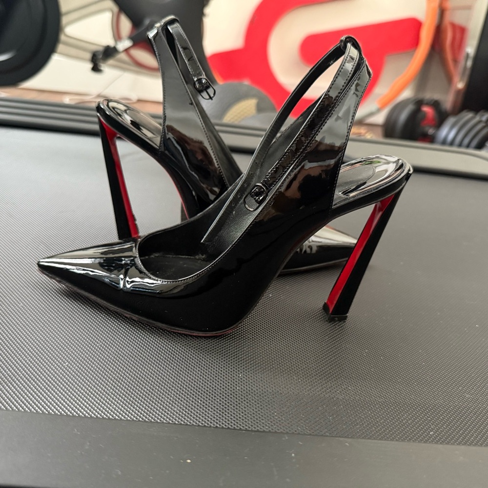 Christian Louboutin Black and Red Stiletto Heels